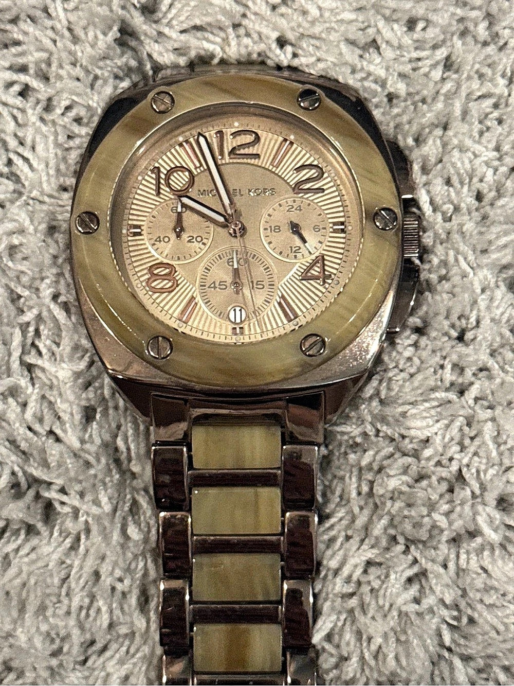 Michael Kors Tribeca Chronograph Watch Chronograph Watch in Gold & Brown